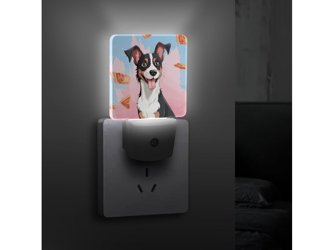 Luz Noturna Cães Com Sensor Crepuscular, Luminária Decorativa de Baixo Consumo Quarto, Banheiro, Cozinha