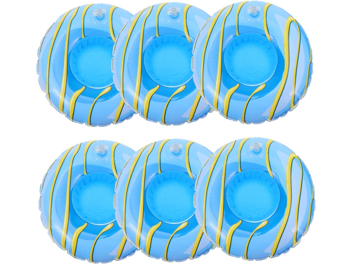 Conjunto De 6 Porta-copos Flutuantes Para Piscina, Porta-copos Inflável, Porta-copos Inflável Para Bebidas Na Piscina.