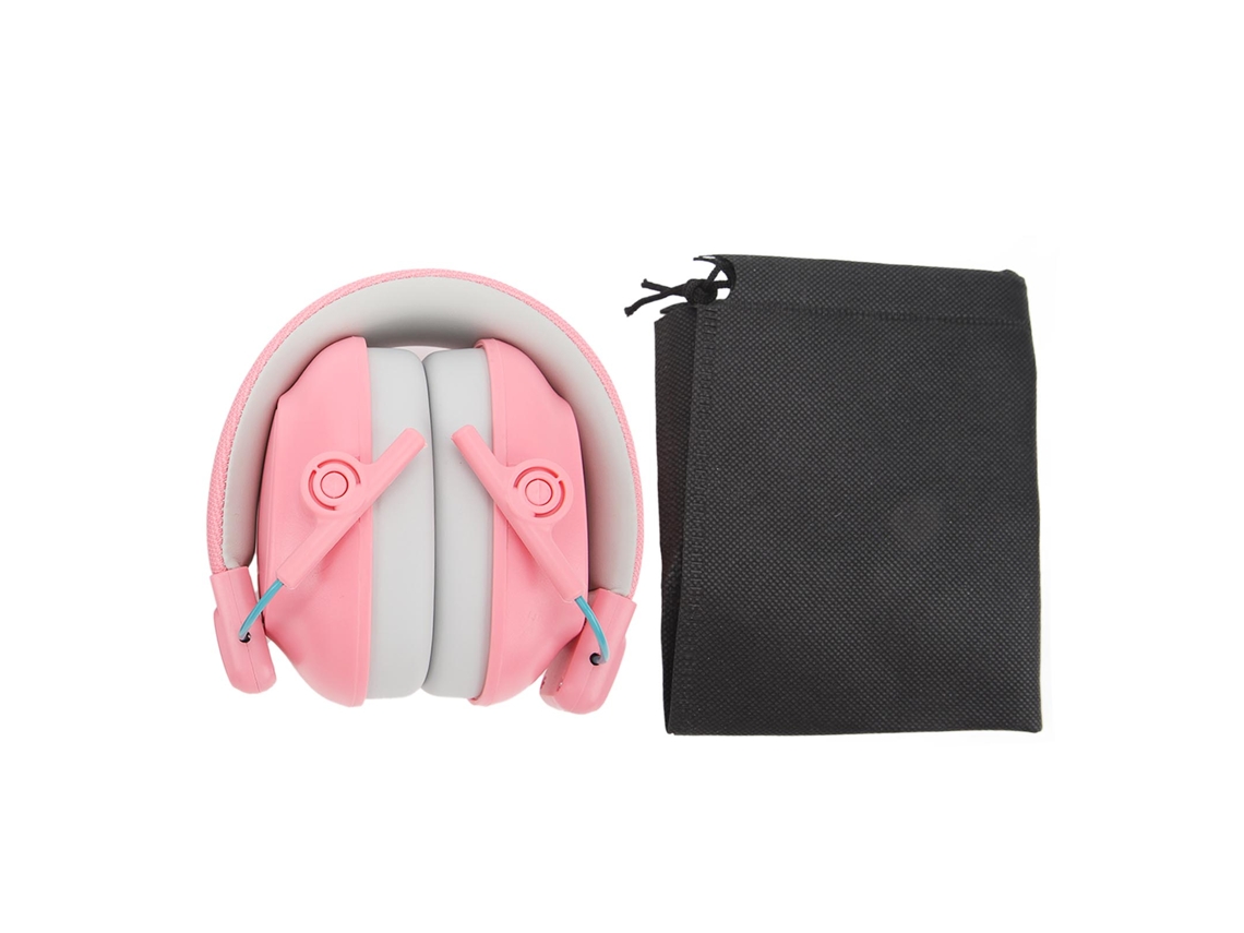 Protetor Auricular de Redução de Ruído 25db Plegável Rosa para Tiro Corte de Relva Proteção Auditiva S/MARCA
