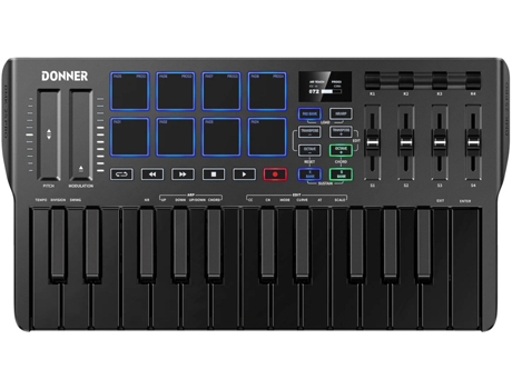 Teclado de controlo midi Donner Dmk 25 Pro Dnn