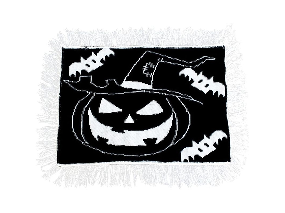 Mantel De Halloween Resistente Ao Calor E Manchas Antiderrapante Fácil De Limpar Armazenar Tela 45x61cm