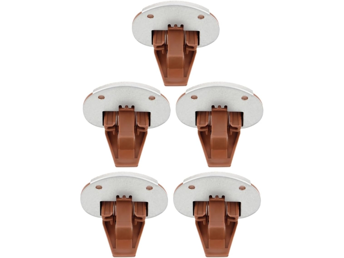 Frcolor Kit Com 5 Corrediças Para Gavetas, Guias E Batentes, Em Liga De Alumínio Pp, Marrom
