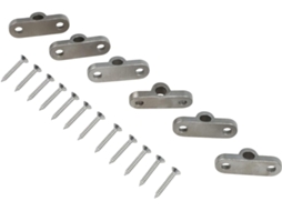 Conjunto de 6 peças de aço inoxidável para toldo vertical.