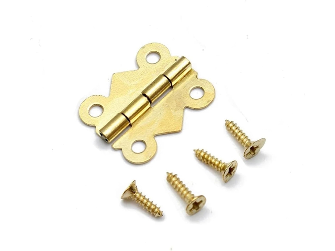Dobradiças Para Portas, 20mm X 17mm, Bronze, Para Armários, Gavetas, Caixas De Joias E Decoração Móveis 10 Peças, Prata