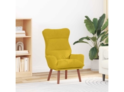 Vidaxl Poltrona Amarelo 69 X 74 X 93 Cm Veludo