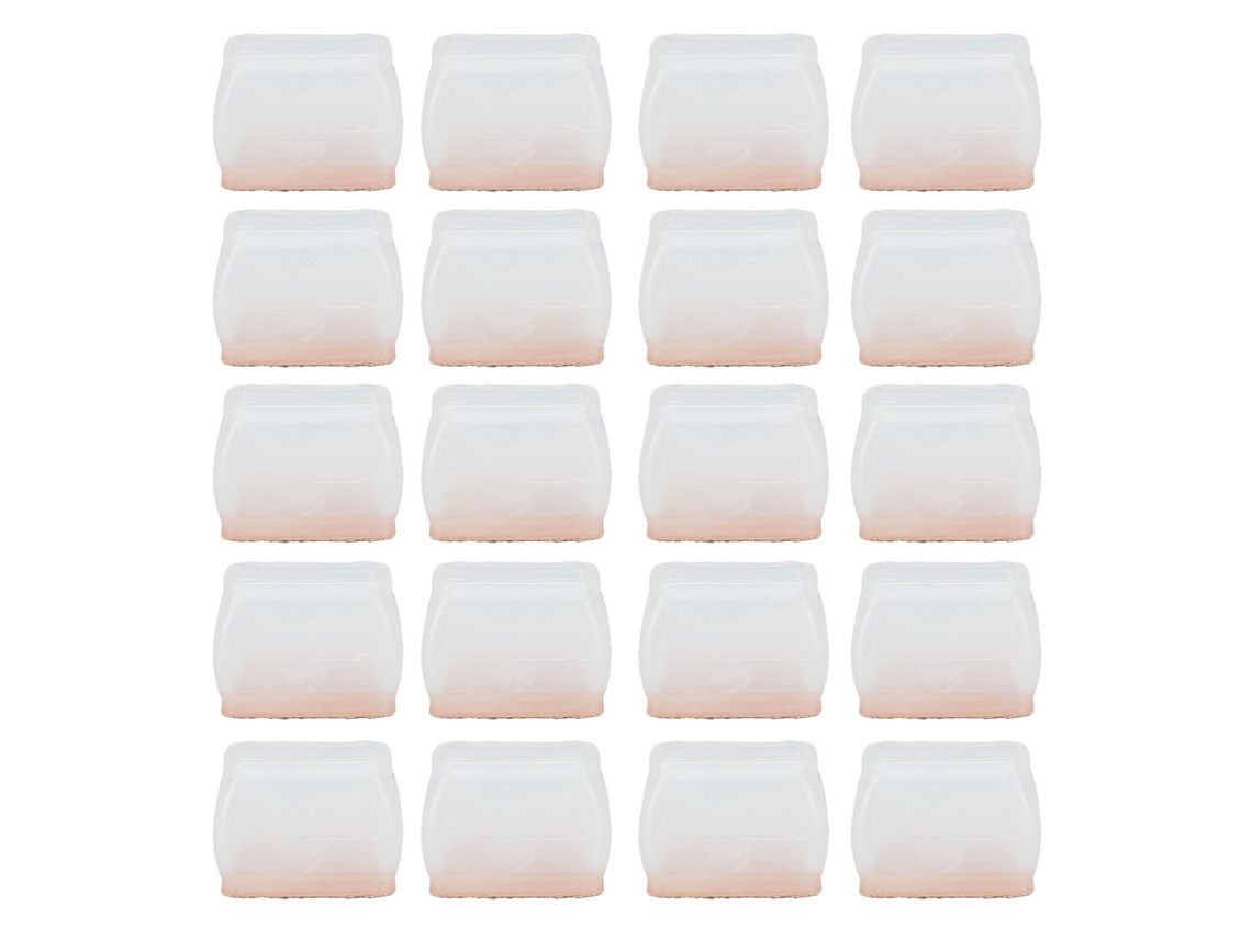 Protetor de Pé de Cadeira Transparente 20pcs para Piso de Madeira