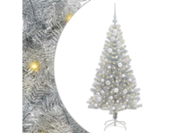 Conjunto 1 Árvore De Natal Vidaxl Prateado Plástico (120 Cm)