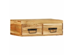 Vidaxl Armário De Tv Para Parede 60x30x19 Cm Madeira Acácia Maciça