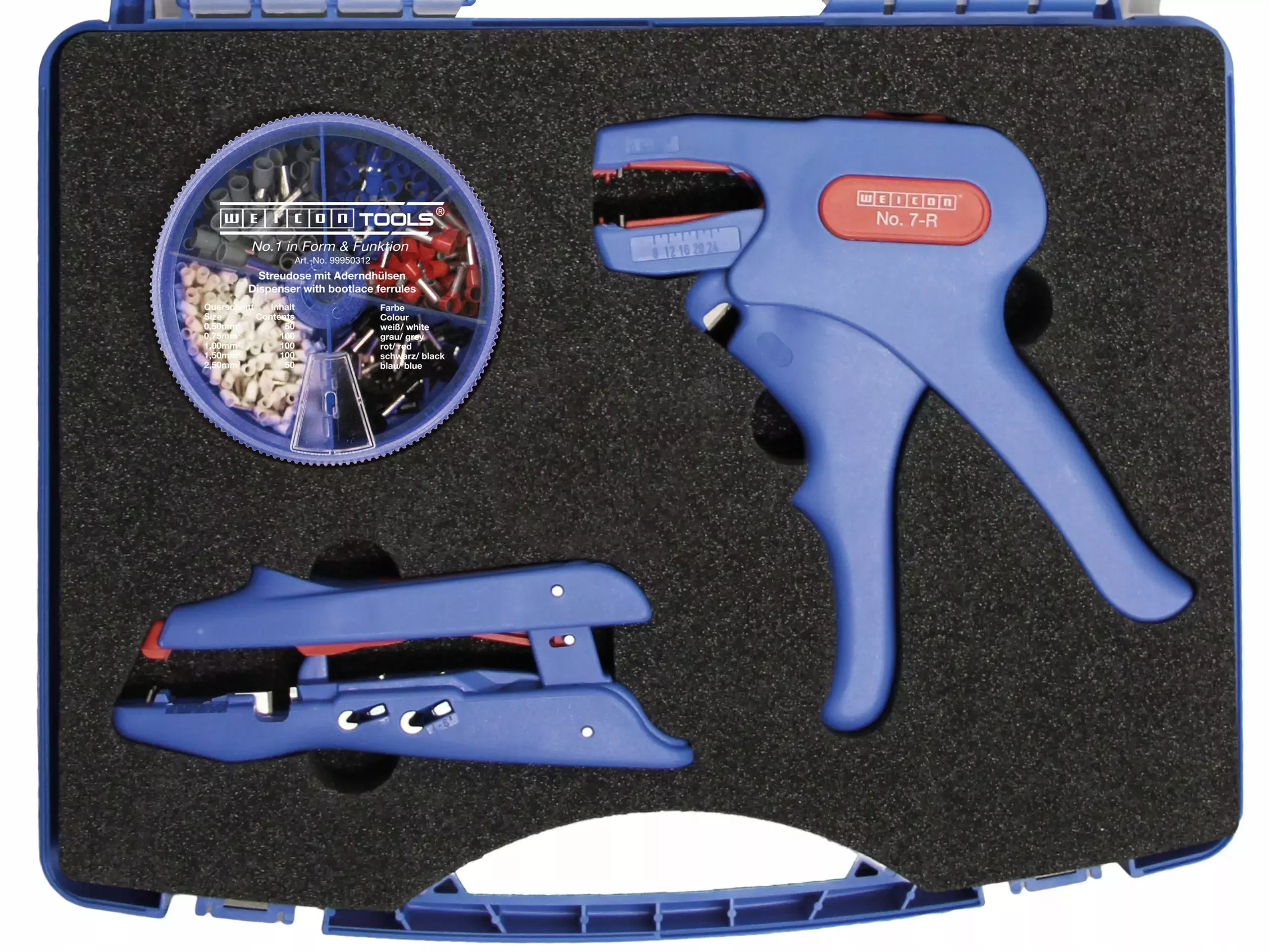 Conjunto de decapagem e crimpagem de isolamento Weicon nº 7 nº 300 conectores 400 peças