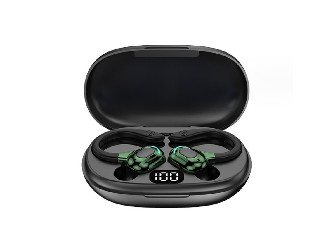 Fones Sem Fio Bluetooth 50h Reprodução, Bluetooth 5.3, Aumento de Graves 85%, IPX7, USB-C Preto JIAPEI