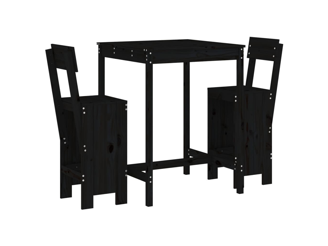 Garden Bar Set, Garden Bar Sets Vidaxl Preto Madeira De Pinho (n/a)