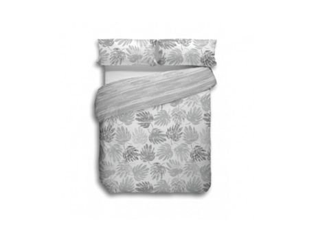 Capa de edredão 2 peças cinza Olana 135 cm STILIA
