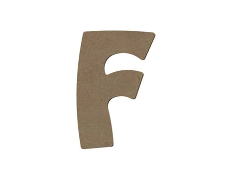 F maiúsculo em madeira MDF para decorar - 8 cm Gomille