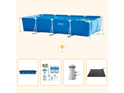 Intex Piscina Com Estrutura Retangular - 450x220x84 Cm - 5-peças Scb4