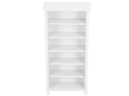 Estante Para Casa De Bonecas Miniatura Em Escala 1:12, Móvel De Decoração Branco, Material Bétula