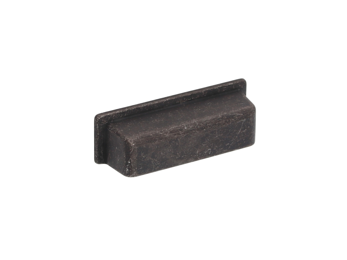 Conjunto de 6 Puxadores para Móveis em Zamac com 64mm de distância central, preto vintage HARDWAREXCHANGE