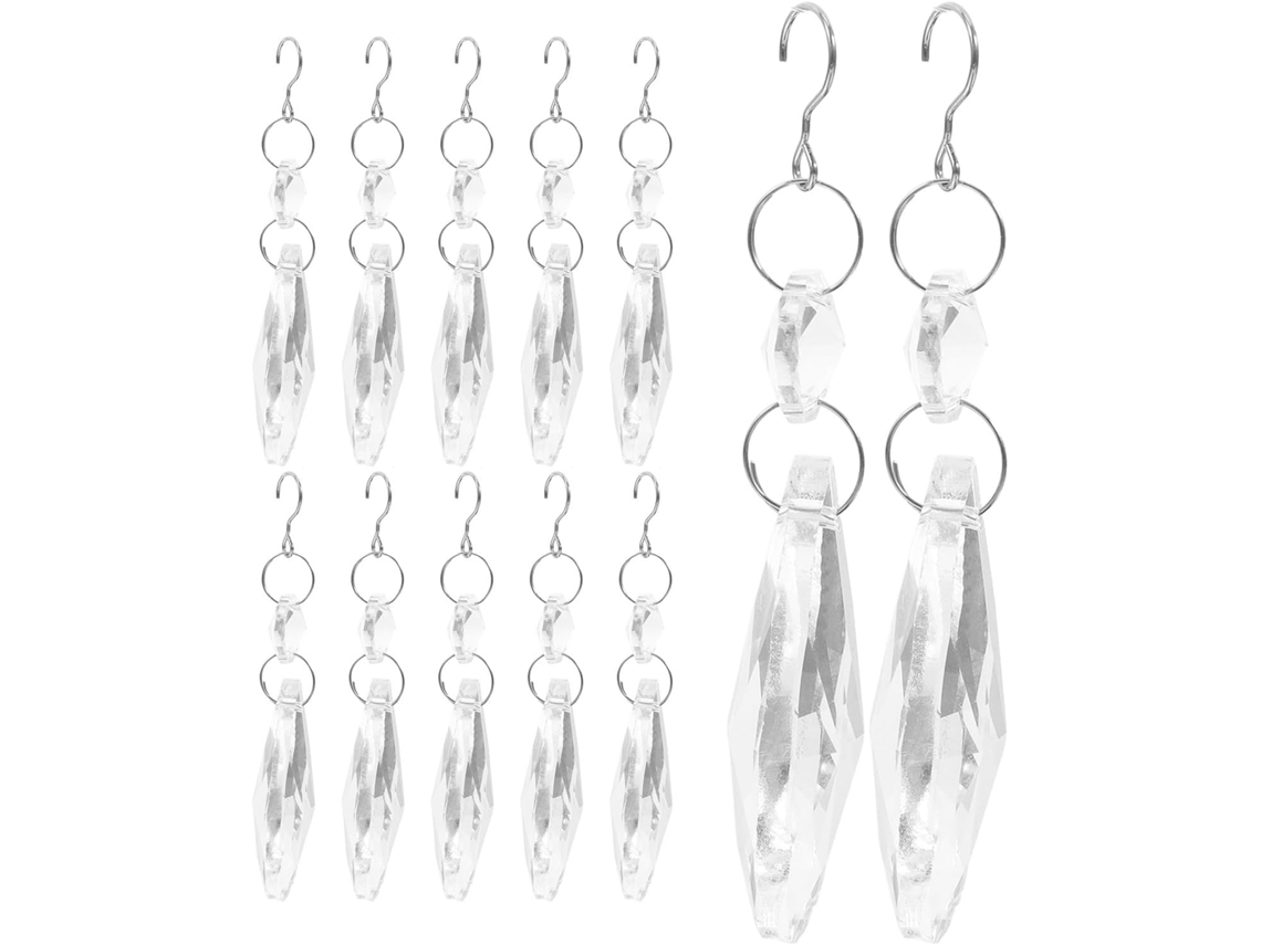 Kit de 12 Peças de Cristais para Pendurar em Janelas, com Quartzo Transparente, Ideais para Criar Belos Efeitos de CHABERLU