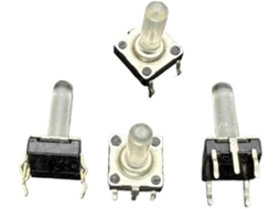 Conjunto De 10 Interruptores Toque Transparentes 7x 14mm Com Cabo Em Linha E Aterramento, 5 Pinos, Na Vertical