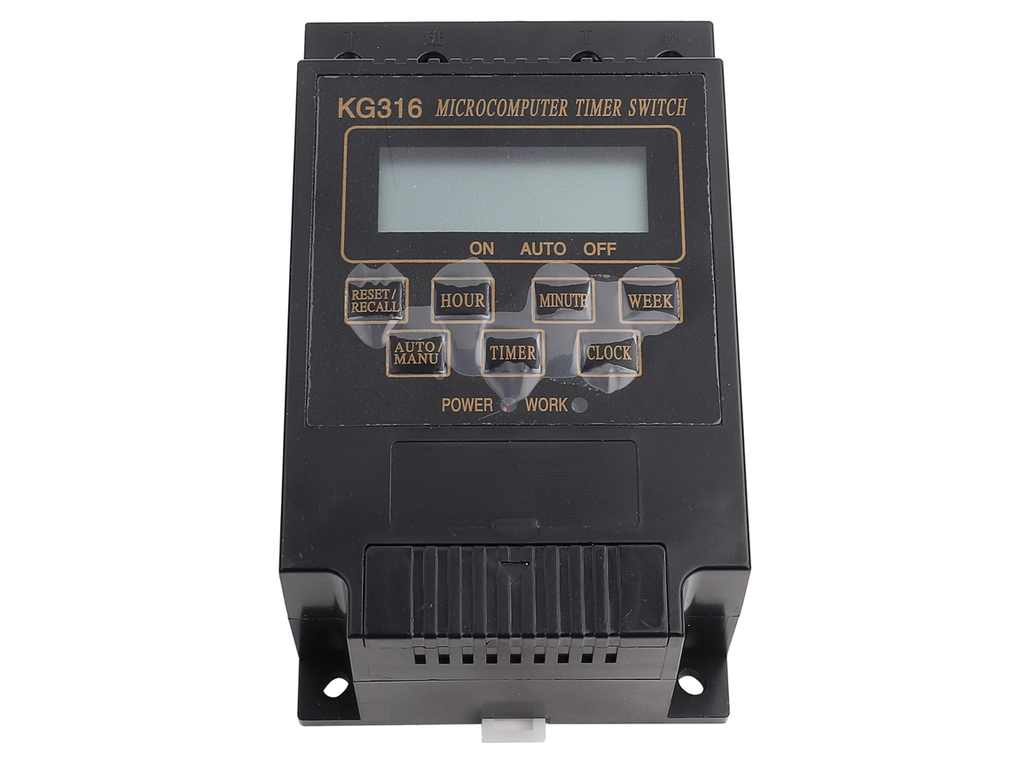 Timer digital programável semanal com controle microcomputadorizado, 110V | S/MARCA
