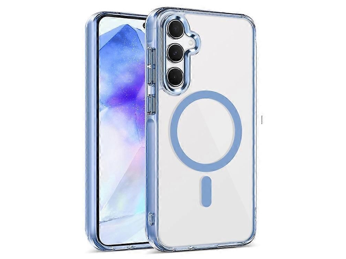 Capa Compatível Com Samsung Galaxy A55 5g, Compatível Com Magsafe, Em Tpu + Pc, Transparente.