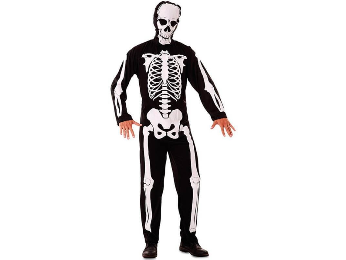Fato de Homem DISFRAZZES Esqueleto Preto (Tam: XL)