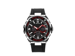 Reloj De Pulsera Electrónico Sanda Moda Simple Multifuncional Negro Rojo