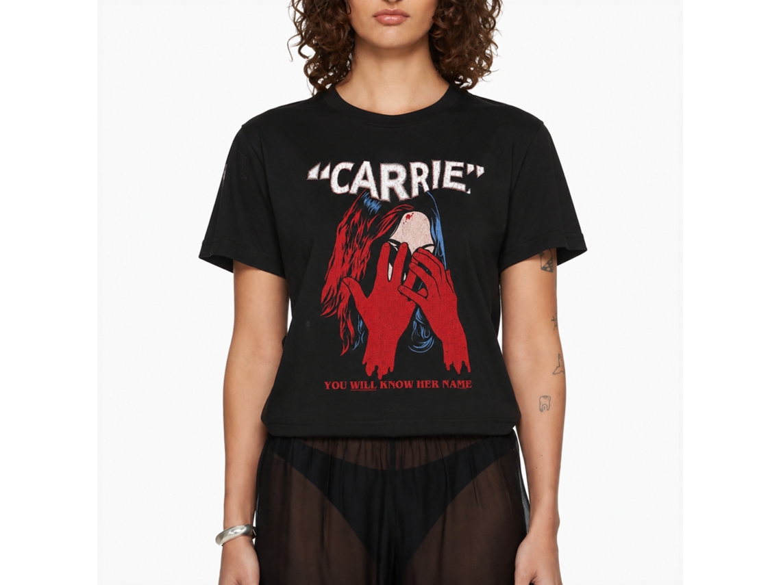 Rockinstone Carrie Face Cover Graphic T-shirt Size:xl