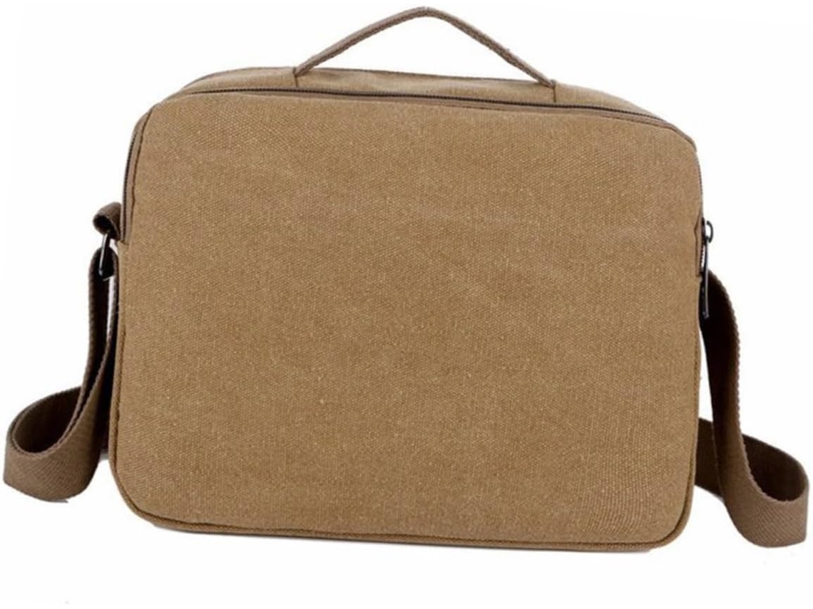 Bolsa De Ombro Masculina Em Lona, Com Compartimento Ajustável Para Uso Diário, Cor Aleatória.