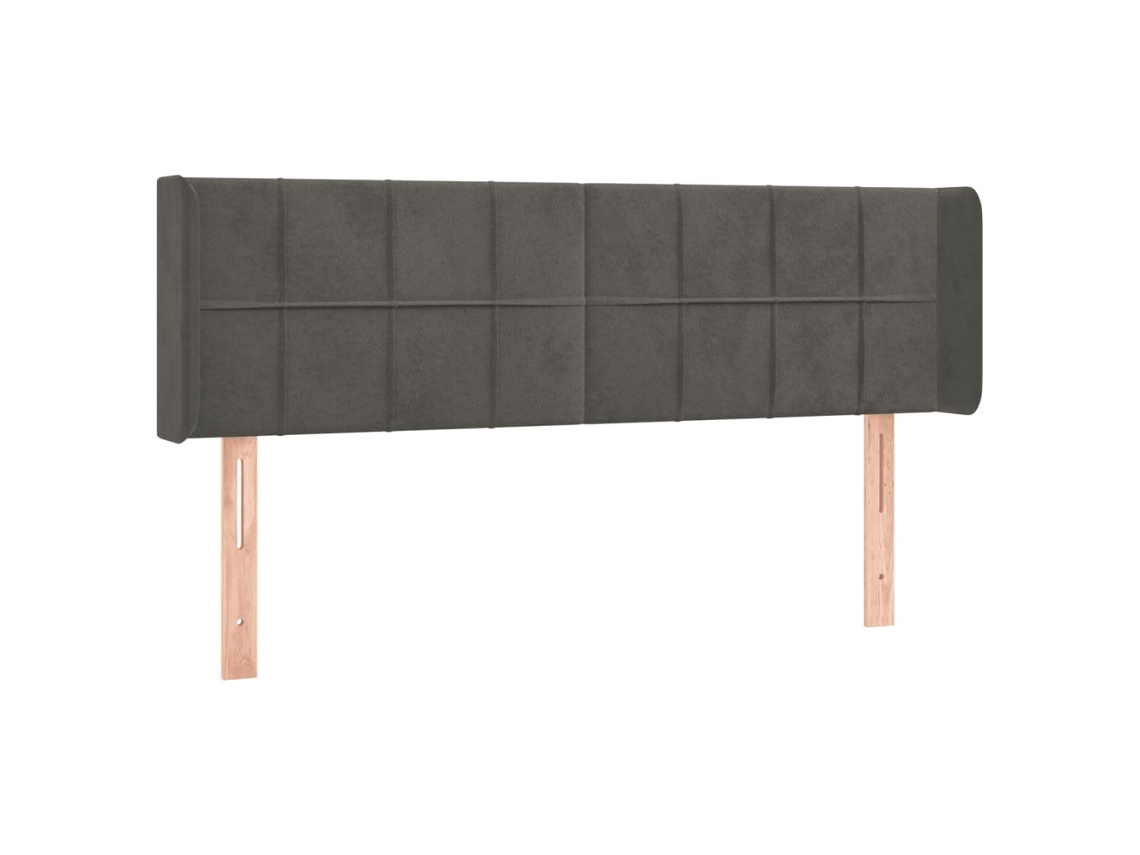 Headboard, Headboards Vidaxl Cinzeto Veludo (147 X 16 X 78/88 Cm)