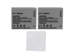 Bateria de Câmera com duas unidades para Canon 1400mah EOOCOO