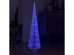 Vidaxl Pirâmide De Iluminação Decorativa Com Leds Acrílico 120 Cm Azul