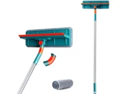 2026 kit de Limpeza de Janelas Profissional 2 em 1, Mango Telescópico 1.35m, Rascador Hqx