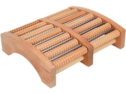 Apoio Pés Escritório Madeira Usar Embaixo Mesa Rolo Massageador 33x27, 5x9cm 9cm