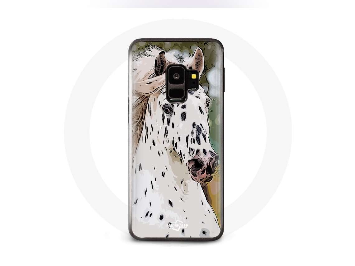 Capa para Samsung galaxy S9 plus Appaloosa cavalo Branco
