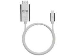 Cabo Usb-C/HDMI Pro LINQ LQCCH200 (8K/60Hz - 2 Metros - Cinzento)