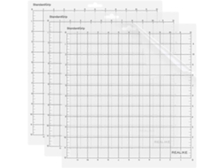 Base De Corte, 3 Unidades, Com Aderência Padrão, 30,5 X 30,5 Cm (12 X 12 Polegadas), Transparente, Autoadesiva, Pacote Com Base De Substituição