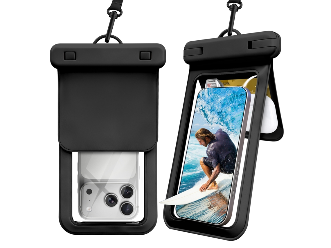 Capa Impermeável Para Celular, Adequada Para Celulares Com Tela De Até 7,5 Polegadas, 1 Unidade (preta) Czhhmart