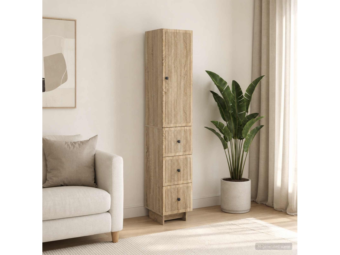Vidaxl Conjunto De Gabinete 2 Pcs 33 X 34,5 X 90 Cm