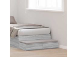 Vidaxl Gavetas De Cama Cinza Sonoma 75 X 36,5 X 16,5 Cm