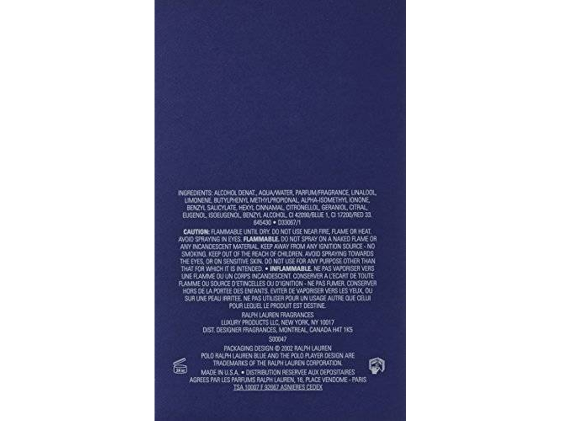Perfume RALPH LAUREN  Polo Blue Eau de Toilette (200 ml)