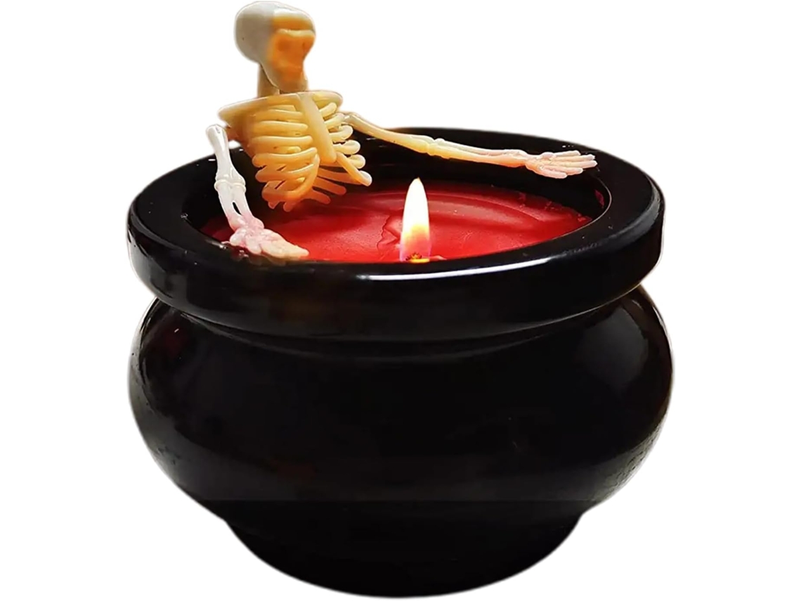 Velas Assustadoras | Vela De Esqueleto Fantasma De Halloween | Decorações De Luz Estéticas E Duradou Gokoco