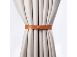 Conjunto De 2 Prendedores Cortina Em Couro Pu, Com Argolas E Fivelas Para Cortinas Janela, Ideal Casa Hotel. Decoração Corda. Aquaforge