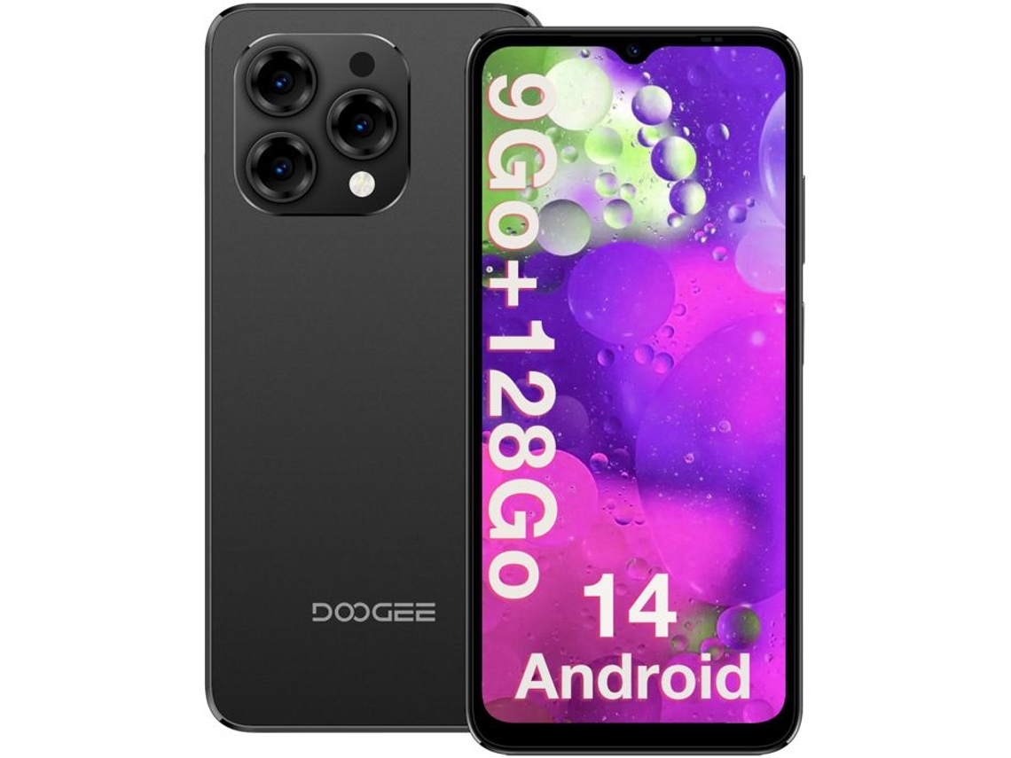 Smartphone DOOGEE N55 4G 6 56 128 Gb Android 14 Dual Sim Gps Preto
