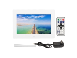 Aetheria quadro Fotográfico Digital 10 Polegadas Hd 1024x600 com Controle Remoto Branco Us Plug