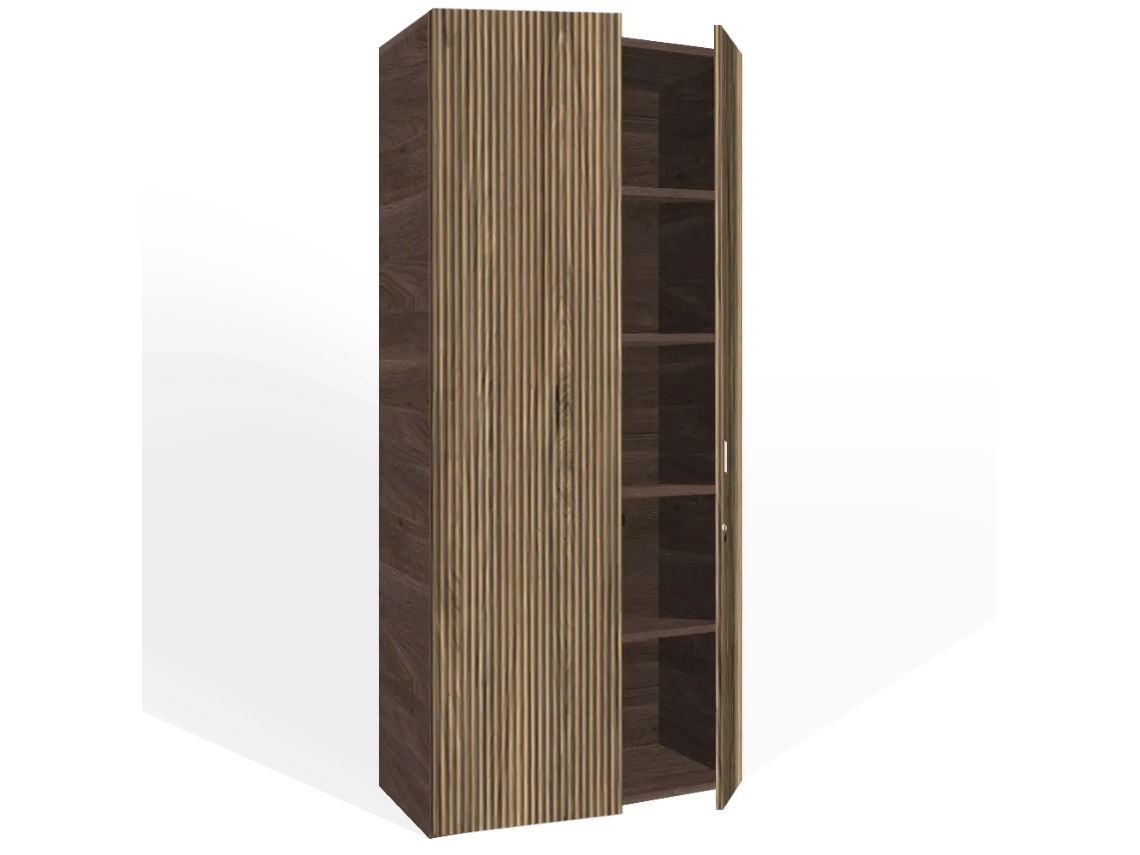 Armário de arquivo com portas. 5 prateleiras. 200 x 90 x 50 cm. Noz-Milos. OFILIKE