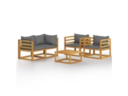 Garden Lounge Set, Garden Lounge Sets Vidaxl Cinzeto Madeira De Acácia (n/a)
