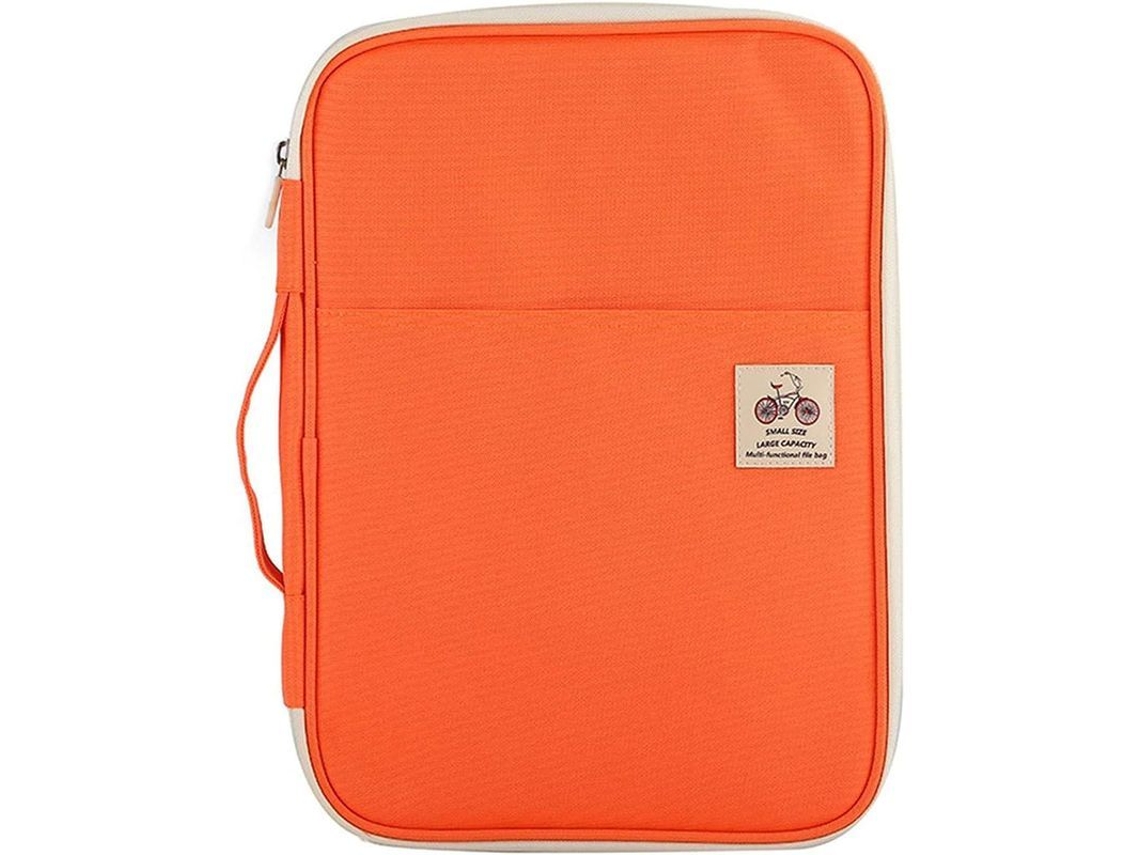 2026rebe carpeta de Portfólio com Múltiplos Bolsos A4, Capa com Fecho Profissional para Documentos Amarela