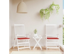Vidaxl Almofadões P/ Cadeiras De Jardim 2 Pcs Tecido Oxford Vermelho