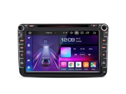 Autorrádio 2 DIN para VW, Skoda, Seat Android, 4GB+64GB, 8 Núcleos, Leitor de CD/DVD, Carplay e Android Auto Sem Fios, GPS, DSP, RDS JUNSUN