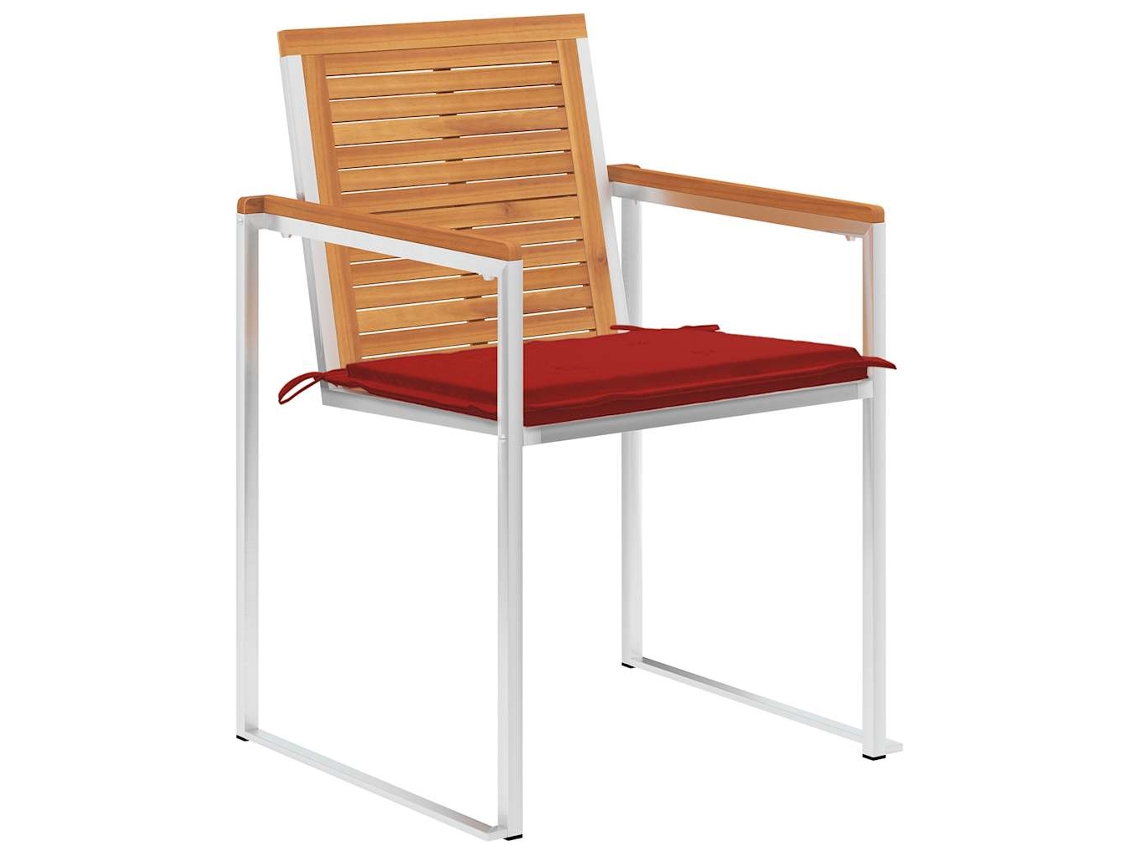 Maison Exclusive - Cadeiras De Jardim 8 Pcs C/ Almofadões Madeira De Acácia Maciça